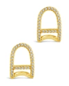 Sterling Forever Women's Ezra Suspender Studs Earrings In Gold