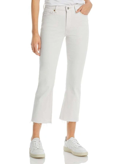 Paige Colette High Rise Cropped Flare Jeans In White