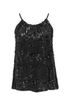 Gold Hawk Women's Lexi Sequin Halter Top In Black In Black