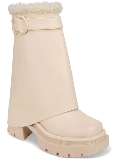 Circus By Sam Edelman Noah Womens Faux Leather Platform Winter & Snow Boots In White