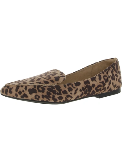 Rsvp Maladen Womens Animal Print Almond Toe Loafers In Brown