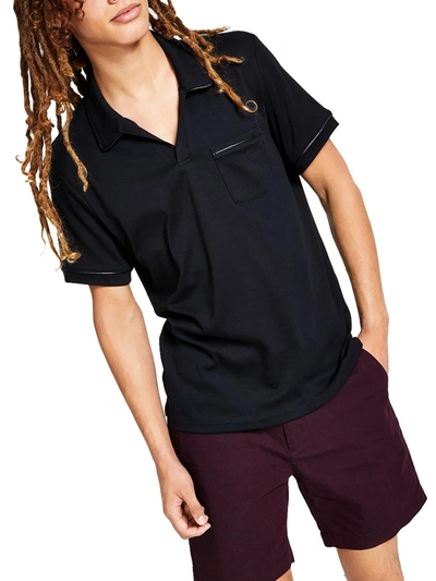 Inc Mens Collared Regular Fit Polo In Black