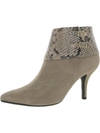 VANELI KANDEE WOMENS FAUX LEATHER ANIMAL PRINT ANKLE BOOTS