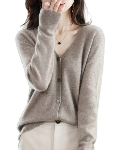 Asne Wool Cardigan In Grey