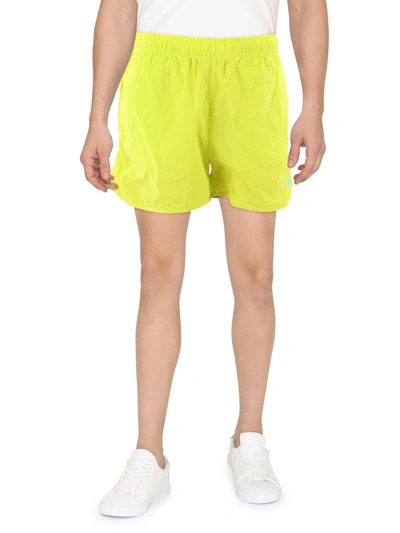 Calvin Klein Pride Mens Logo Above Knee Flat Front In Yellow