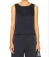 LESET BARB SLEEVELESS CREW TOP IN MIDNIGHT