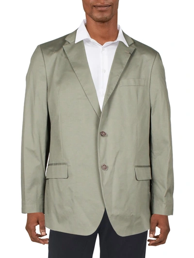 Nautica Mens Woven Long Sleeves Two-button Blazer In Green