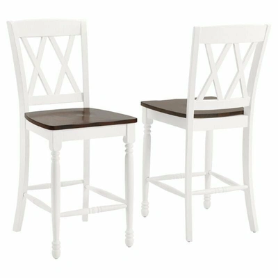 Crosley Shelby Counter Stool In White