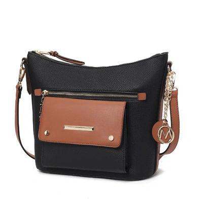 Mkf Collection By Mia K Serenity Color Block Vegan Leather Women's Crossbody Bag By Mia K In Black