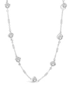 Sterling Forever Stationed Pearl Twist Face Mask Chain In Multi