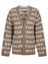 BALENCIAGA BALENCIAGA ALLOVER LOGO WOOL CARDIGAN