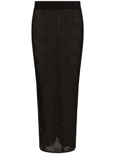 Dolce & Gabbana Pencil Midi Skirt In Black
