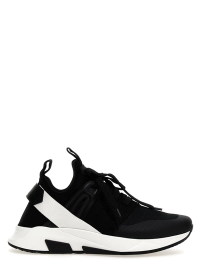 Tom Ford Logo-patch High-top Sneakers In 黑色
