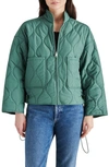 Steve Madden Onion Quilt Jacket In Dark Forest