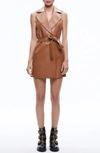ALICE AND OLIVIA ROZLYNN LONG BELTED VEST