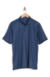 Construct Micro Dot Gold Polo In Navy