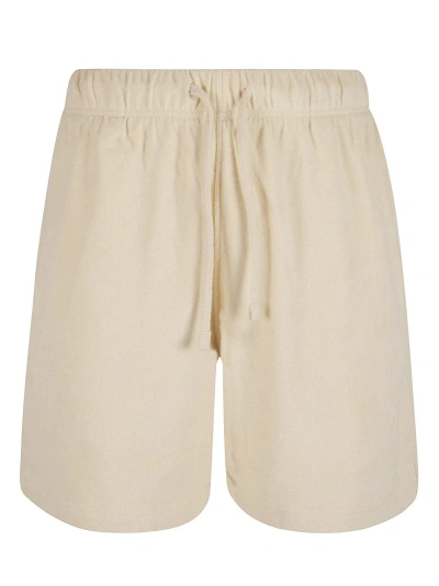Burberry Drawstring Waist Signature Logo Embroidered Shorts In Calico