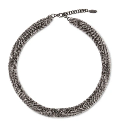 Brunello Cucinelli Necklace In Grey