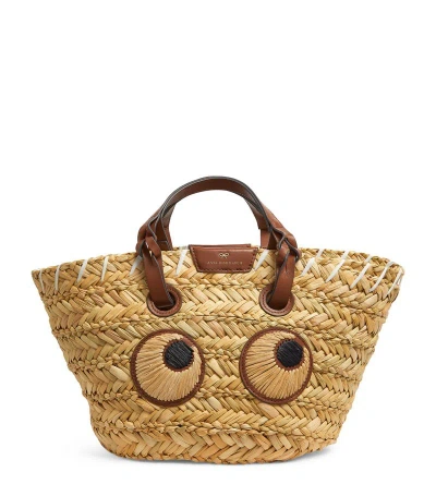 Anya Hindmarch Paper Eyes Basket Bag In Neutral