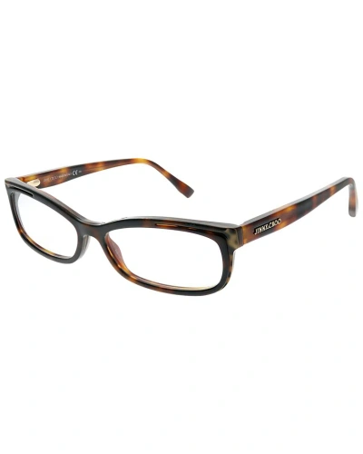 Jimmy Choo Women's Rectangular 54mm Optical Frames In Brown