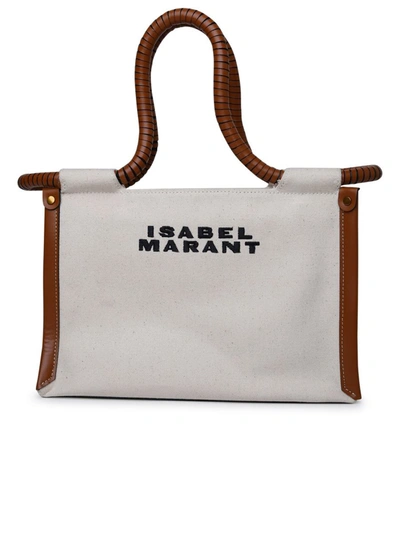 Isabel Marant Woman  'toledo' Ecru Cotton Mini Bag In Cream