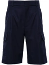 Drôle De Monsieur Drole De Monsieur Le Short Cargo Laine In Blue
