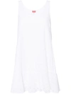 Kenzo Broderie Anglaise Mini Dress In White