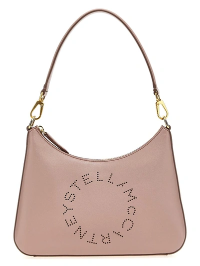 Stella Mccartney Small Shoulder Bag With Logo In Rosa