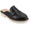 Journee Collection Miycah Lug Sole Platform Mule In Black