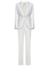 Alexander Mcqueen Leaf Crepe Cigarette Trousers In Bianco