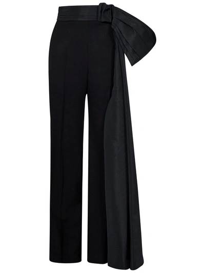 Alexander Mcqueen Bow-detail Tailored Trousers In Nero
