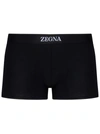 Zegna Men's Cotton-blend Boxer Brief In Black