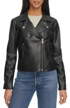 Levi's® Shrunken Faux Leather Moto Jacket In Black