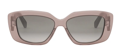 Celine Triomphe Cl40216u 45b Butterfly Sunglasses In Grey