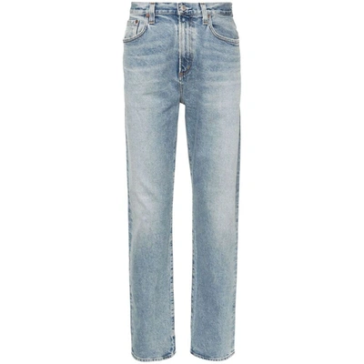 Agolde Curtis Mid-rise Tapered Jeans In Blue