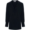 Alberto Biani Navy Blue Georgette Blouse In Blue