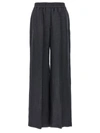Brunello Cucinelli Pull-on Linen Wide-leg Pants In Black