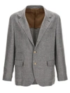 BRUNELLO CUCINELLI BRUNELLO CUCINELLI SINGLE-BREASTED LINEN BLEND BLAZER