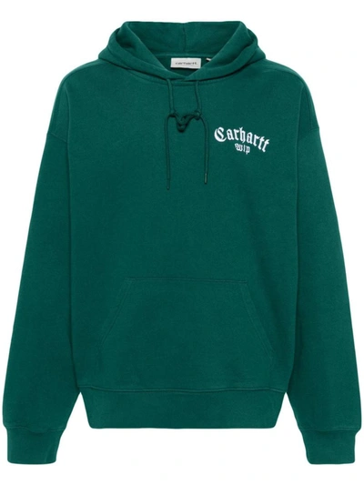 Carhartt Onix Script Sweatshirt In Green