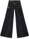 Diesel D-akii 068hn Flared Bootcut Jeans In 02