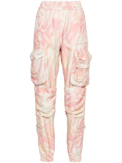 Diesel 斑马纹斜纹布工装裤 In Pink