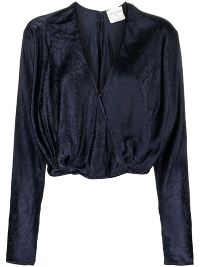 Forte Forte Forte_forte Fluid Jacquard Kimono Shirt Clothing In Blue