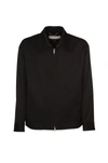 Golden Goose Black Jacket With Classic Collar And Long Sleeves In Black