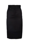 Jacquemus Black Les Sculptures 'la Jupe Midi Bari' Midi Skirt In Black