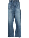 Miharayasuhiro Relaxed Fit Denim Pants With Unique Patch Pockets In Indigo