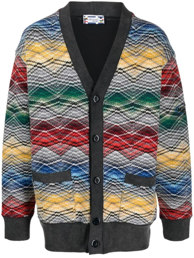Missoni Zigzag V-neck Cardigan In Multi