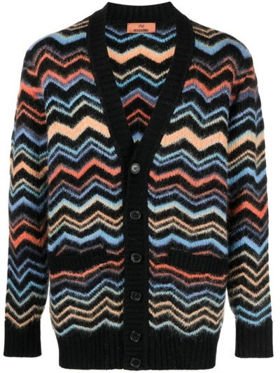 Missoni Striped Brushed-knit Cardigan In Multicolor