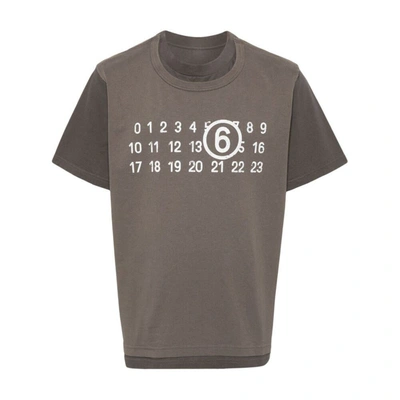 Mm6 Maison Margiela T-shirts And Polos In Brown