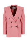 Msgm Notch Lapels Stretch Blazer In Pink