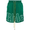 Rhude Green Drawstring Shorts In Green